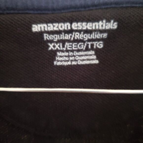 Amazon Essentials Men's  Black Polo - Picture 3 of 3